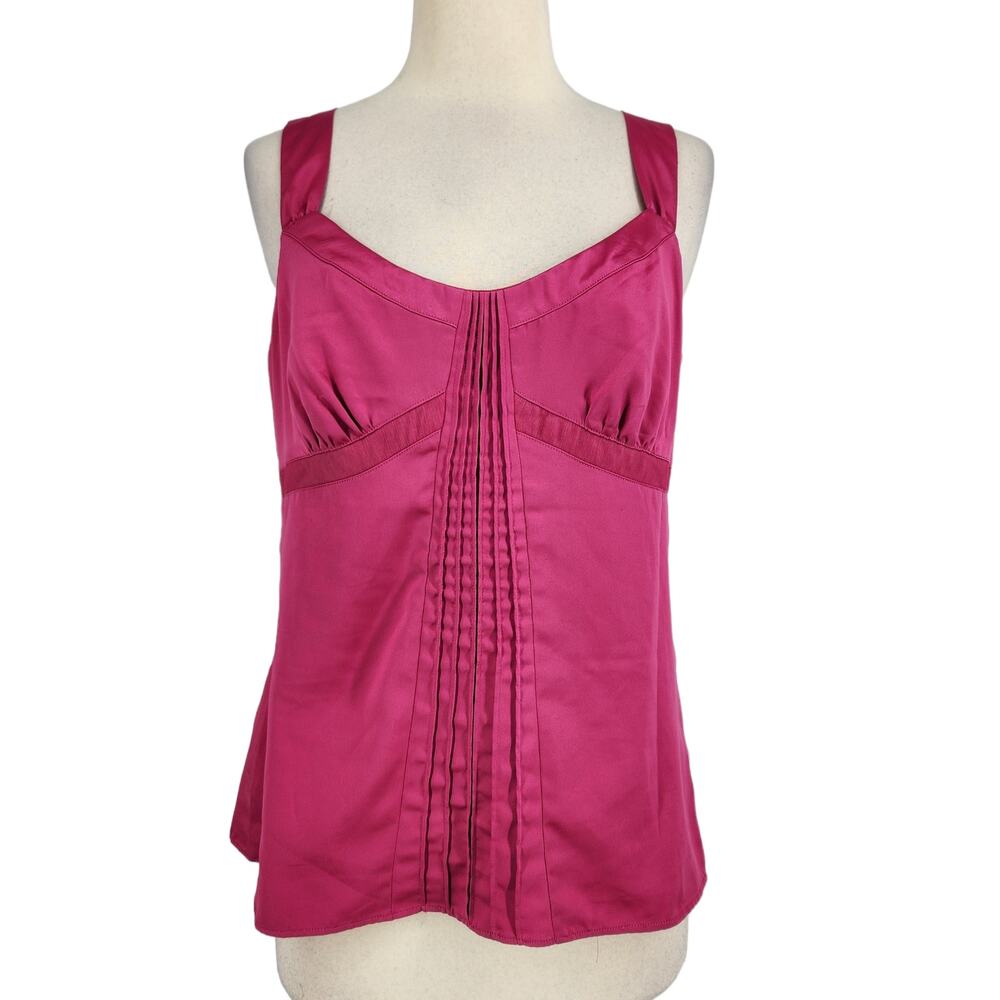 Loft Pink Satin Babydoll Tank Top Size 6 Coquette Y2K Fairy
